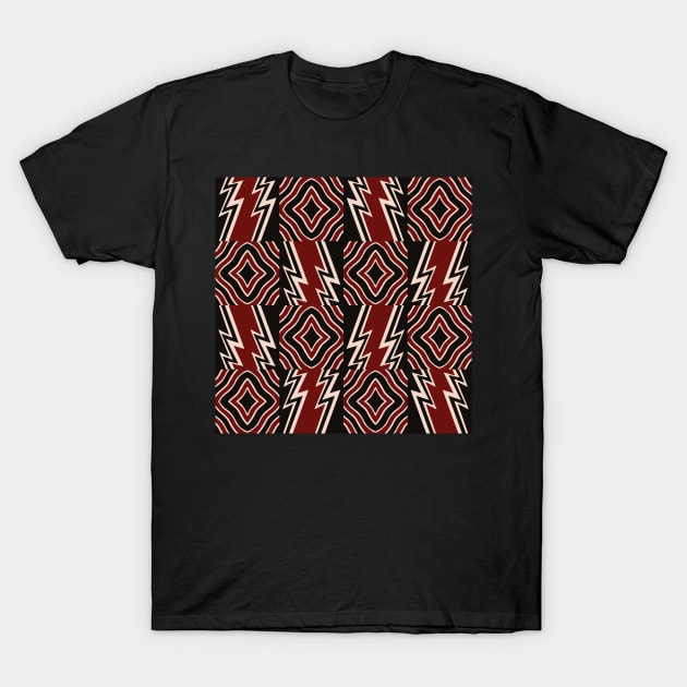 Tribal abstract pattern Rwanda style T-Shirt by PaepaeEthnicDesign